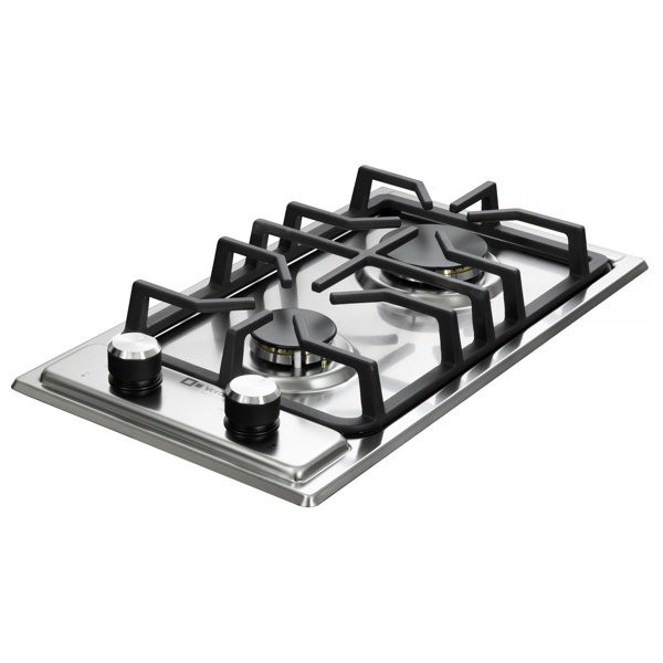 Verona 12'' Stainless Steel Gas 2 Burner Cooktop Wayfair